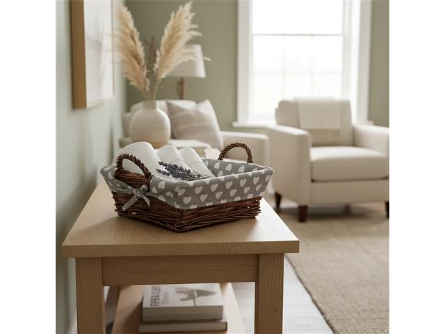 Cesta Quadrada Mundiart com Tecido 23x23/8cm - 4