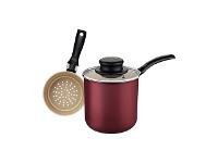 Cuscuzeira Tramontina em Alumínio Antiaderente Starflon Vermelho 800ML - 1