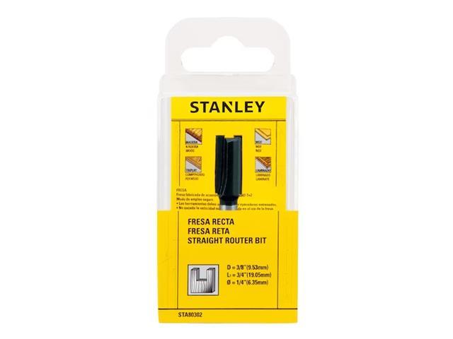 Fresa Reta Stanley 3/8 X 3/4 [9,52 X 19,05mm] Haste de 1/4 [6,35mm] - 1
