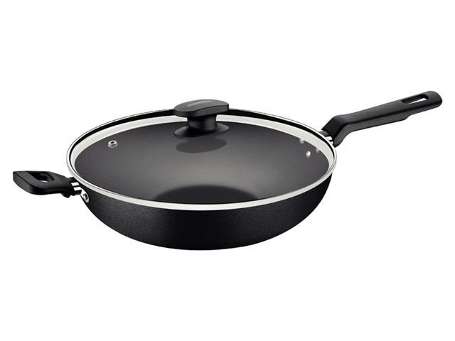 Wok Tramontina Loreto em Alumínio Antiaderente com Tampa Preta 3,3L - 1