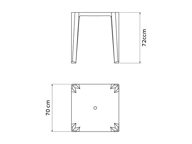 Mesa Tramontina Tambaú em Polipropileno Branco - 4