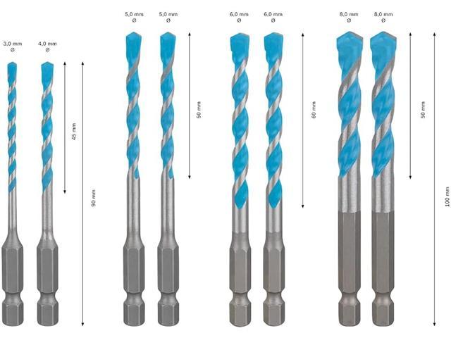 Jogo de Brocas Bosch EXPERT HEX-9 MultiConstruction Ø3-4-5-5-6-6-8-8mm - 3