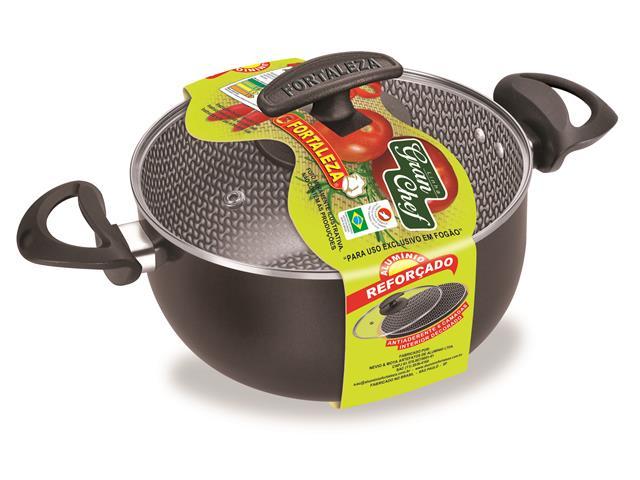 Caçarola Fortaleza Gran Chef com Tampa Vidro Black - 2