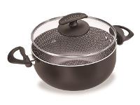 Caçarola Fortaleza Gran Chef com Tampa Vidro Black - 1