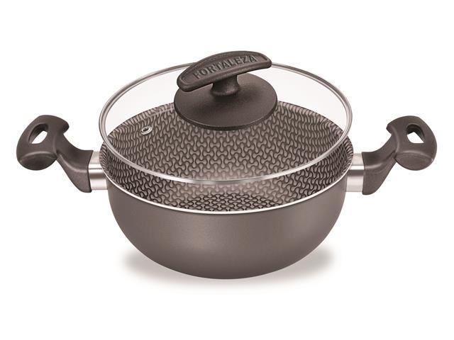 Caçarola Fortaleza com Tampa Vidro Grafite - 1