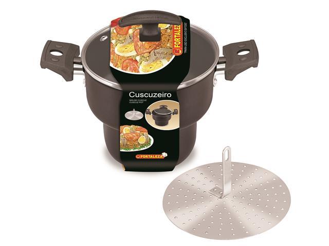 Cuscuzeiro Fortaleza com Tampa De Vidro Black - 1