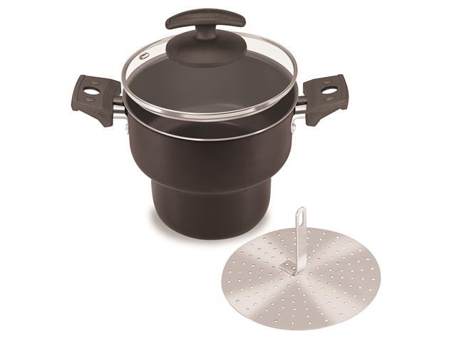 Cuscuzeiro Fortaleza com Tampa De Vidro Black - 2