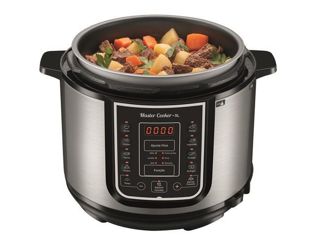 Panela de Pressão Elétrica Digital Mondial Master Cooker 5L Inox 220V - 3