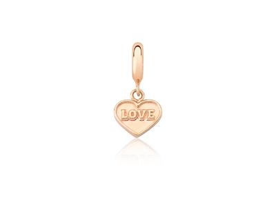 Pingente Prata 925 Coliseu Banho Rosé Love