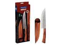 Faca para Carne Tramontina Nômade Inox e Cabo Madeira e Bainha Couro - 1