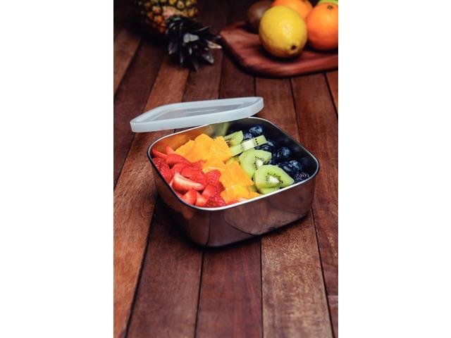 Jogo de Potes Tramontina Freezinox Quadrados em Inox com Tampa 3 Peças - 4