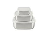 Jogo de Potes Tramontina Freezinox Quadrados em Inox com Tampa 3 Peças - 1