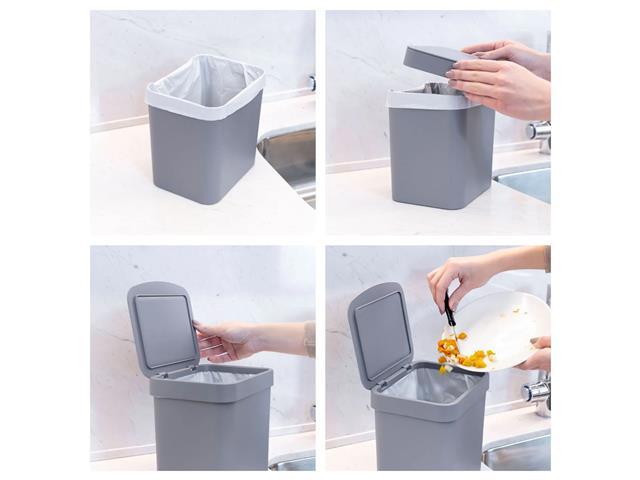 Lixeira para Pia de Cozinha OU Trium 2,5 Litros Chumbo - 3