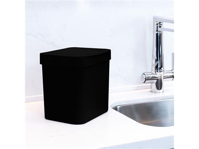 Lixeira para Pia de Cozinha OU Trium 2,5 Litros Preto - 3