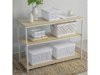 Cesto Organizador OU Grid com Tampa 8 Litros Bege - 4