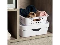 Caixa Organizadora OU Cube 16 Litros com Tampa Bege - 3