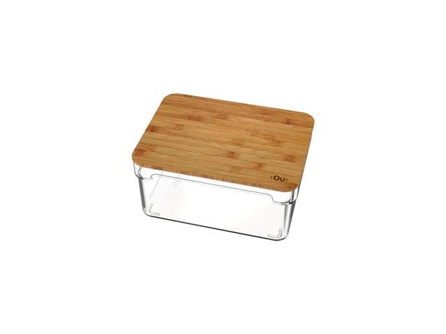 Organizador Clear OU com Tampa de Bambu 3 Litros - 2