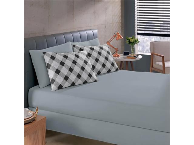 Jogo de Cama Queen Buettner Basic Malha Eliezer Preto 3 Peças - 3