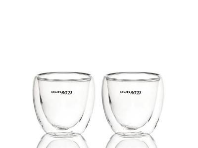 Conjunto 2 Copos de Café de Parede Dupla Bugatti sem Alça 80ml