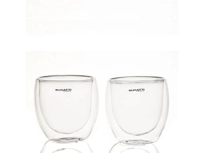 Conjunto 2 Copos de Café de Parede Dupla sem Alça Bugatti 250ML