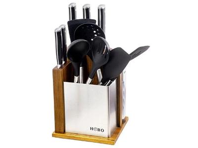 Conjunto Facas e Utensílios com Suporte Organizador 12 Peças