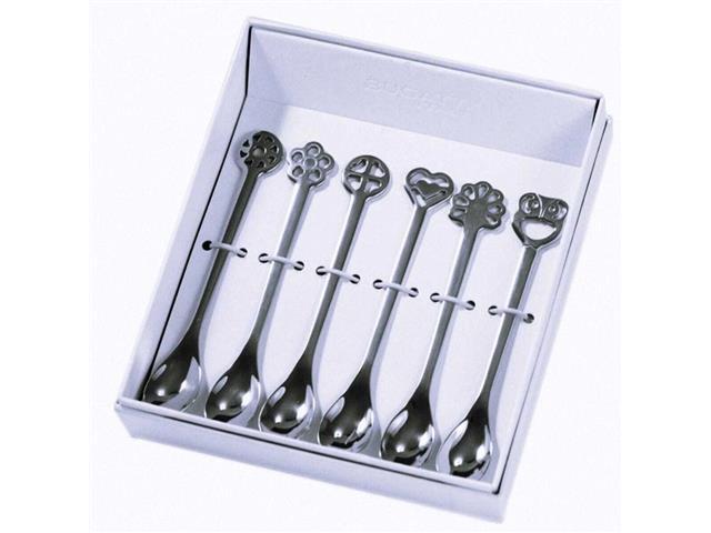 Conjunto 6 Colheres da Sorte Bugatti Café Moka Prata Kiss - 2