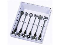 Conjunto 6 Colheres da Sorte Bugatti Café Moka Prata Kiss - 2