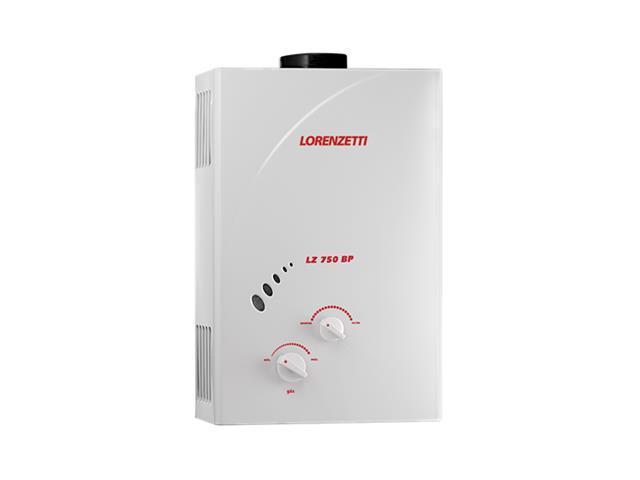 Aquecedor de Água a Gás Lorenzetti LZ-750 BP Exaustão Natural - 1