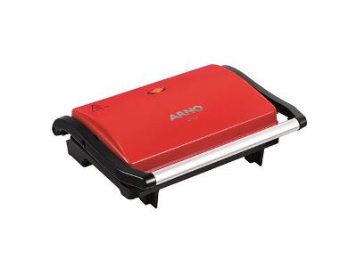 Grill Arno Compact Uno com Antiaderente - Vermelho