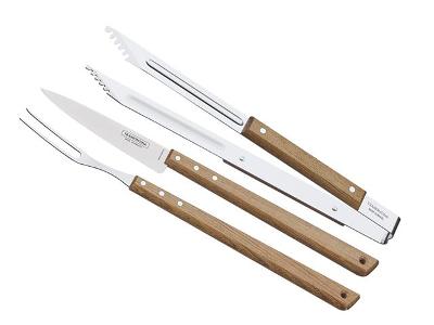 Kit Churrasco Tramontina Tradicional Inox 3 Peças