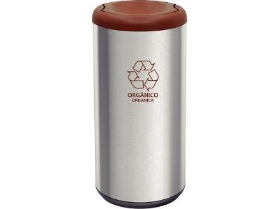 Lixeira Inox Tramontina Piemonte Acabamento Scotch 40 Litros Marrom