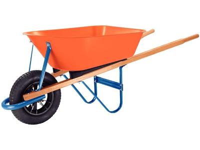 Carrinho de Mão Tramontina com Caçamba Funda Plástica Laranja 55 L