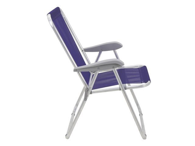 Cadeira de Praia Tramontina Creta Master em Alumínio com Assento Roxo - 2