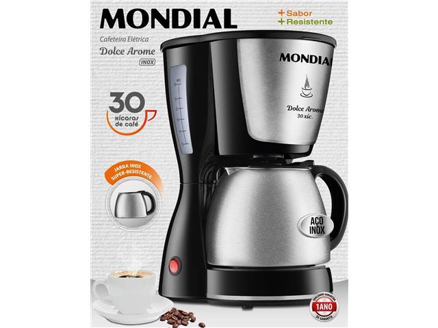 Cafeteira ElÃ©trica Mondial Dolce Arome C-37JI - 30 XÃ­caras - 2