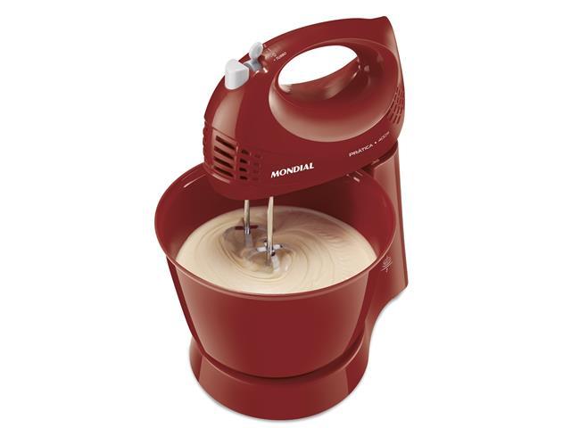 Batedeira Mondial Vermelha 400W Prática - B-44-R 3 Velocidades - 3