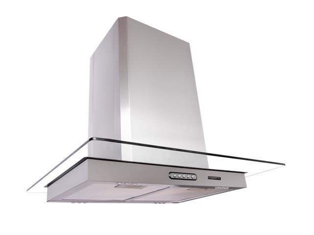 Coifa de Parede Ilha de Vidro Reto Fogatti Inox 75CM - 1