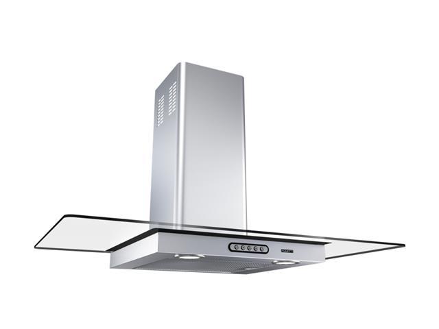 Coifa de Parede Vidro Reto Fogatti Inox Duto Slim 90CM - 1