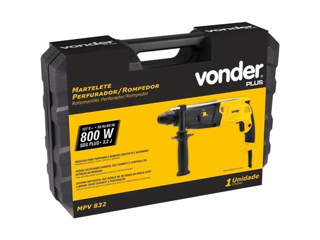 Martelete Perfurador Rompedor Vonder 800W 3,2J MPV832 - 2