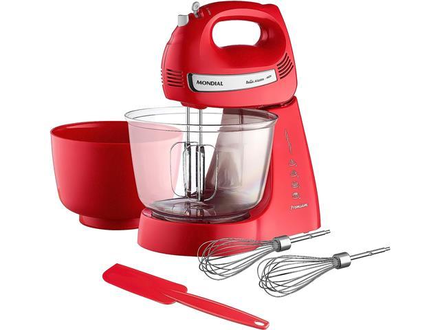 Batedeira Bella Massa Mondial Vermelha/Inox 500W - 1