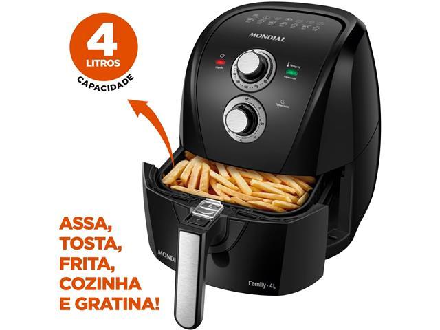 Fritadeira Sem Óleo Air Fryer 4L Mondial Preto 1500W  AFN-40-BFS - 2