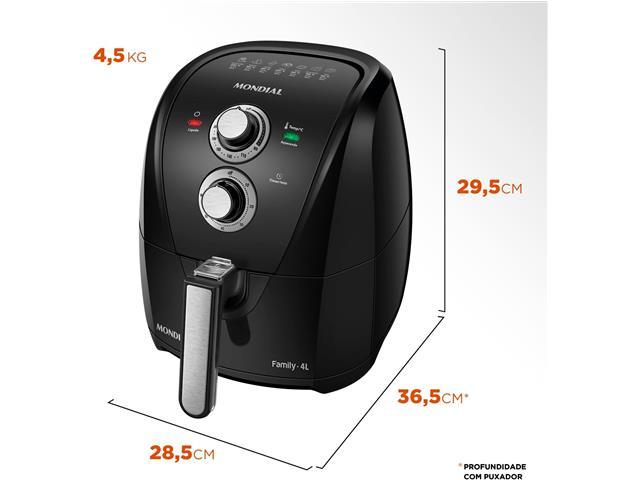Fritadeira Sem Óleo Air Fryer 4L Mondial Preto 1500W  AFN-40-BFS - 4
