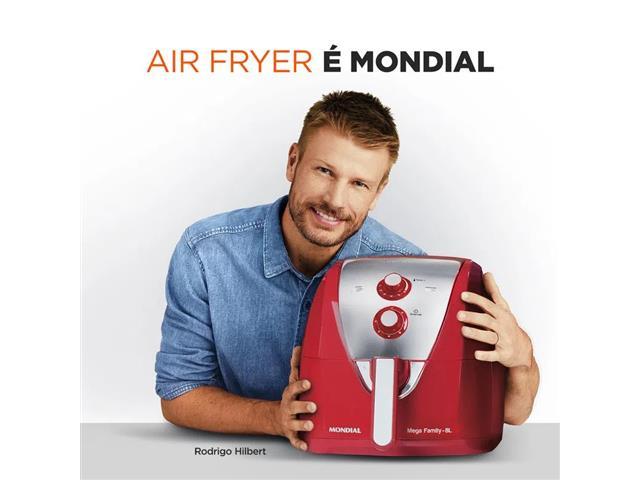 Fritadeira Sem Óleo Air Fryer 8L Mondial Vermelho 1900W  AFN-80-RI - 2