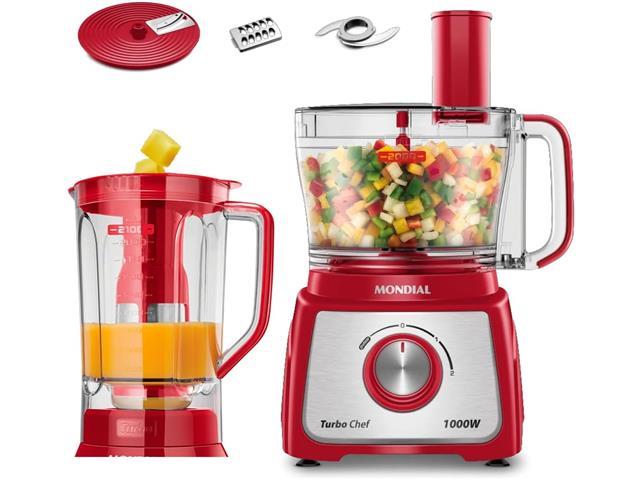 Multiprocessador Turbo Chef 5em1 Mondial Vermelho 1000W  MPN-01-R - 1