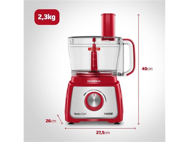 Multiprocessador Turbo Chef 5em1 Mondial Vermelho 1000W  MPN-01-R - 4