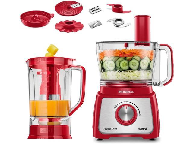 Multiprocessador Turbo Chef 9em1 Mondial Vermelho 1000W  MPN-01-RF - 1
