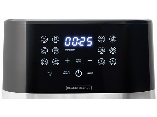 Air Fryer Digital Visor Frontal Black&Decker Gourmand Gris 1700W - 3