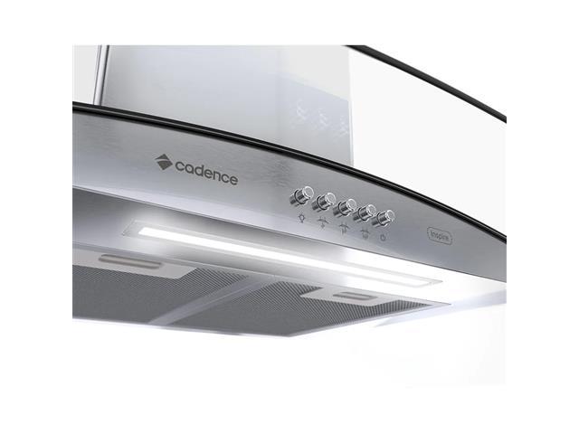 Coifa Cadence Cfa395 Parede Vidro Curvo 90Cm - 4