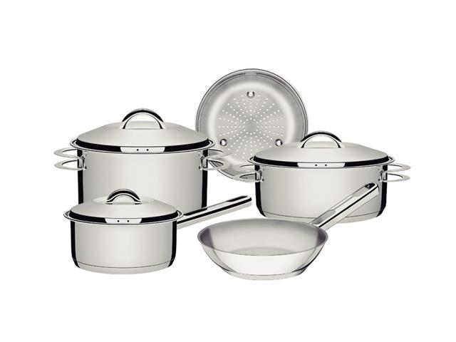 Jogo de Panelas Tramontina Solar em Inox com Fundo Triplo 5 Peças - 1