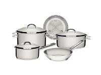 Jogo de Panelas Tramontina Solar em Inox com Fundo Triplo 5 Peças - 1