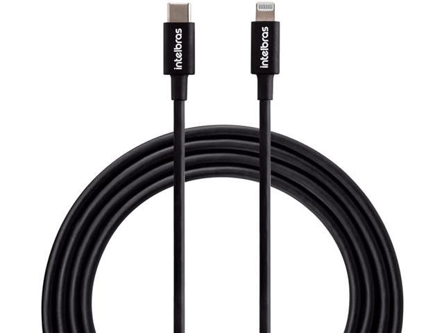 Cabo Usb-c Lightning  Intelbras 1,2m Pvc Preto Eucl 12PP - 1